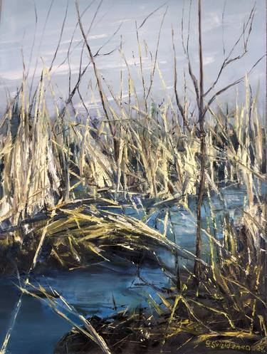 Winter landscape. Reeds and Ice thumb