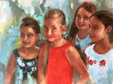 Print of Figurative Children Paintings by Galina Sviridenko