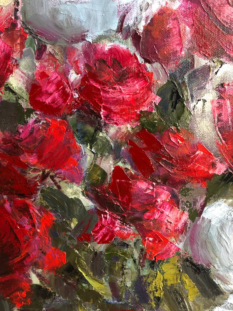 Original Impressionism Floral Painting by Galina Sviridenko
