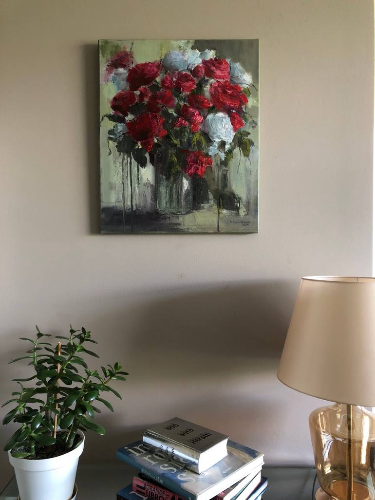 Original Impressionism Floral Painting by Galina Sviridenko