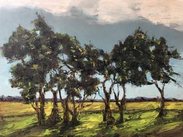 Original Expressionism Landscape Painting by Galina Sviridenko