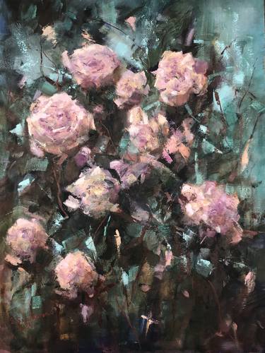 Original Impressionism Floral Painting by Galina Sviridenko