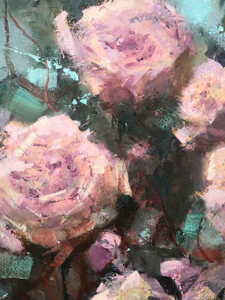 Original Impressionism Floral Painting by Galina Sviridenko
