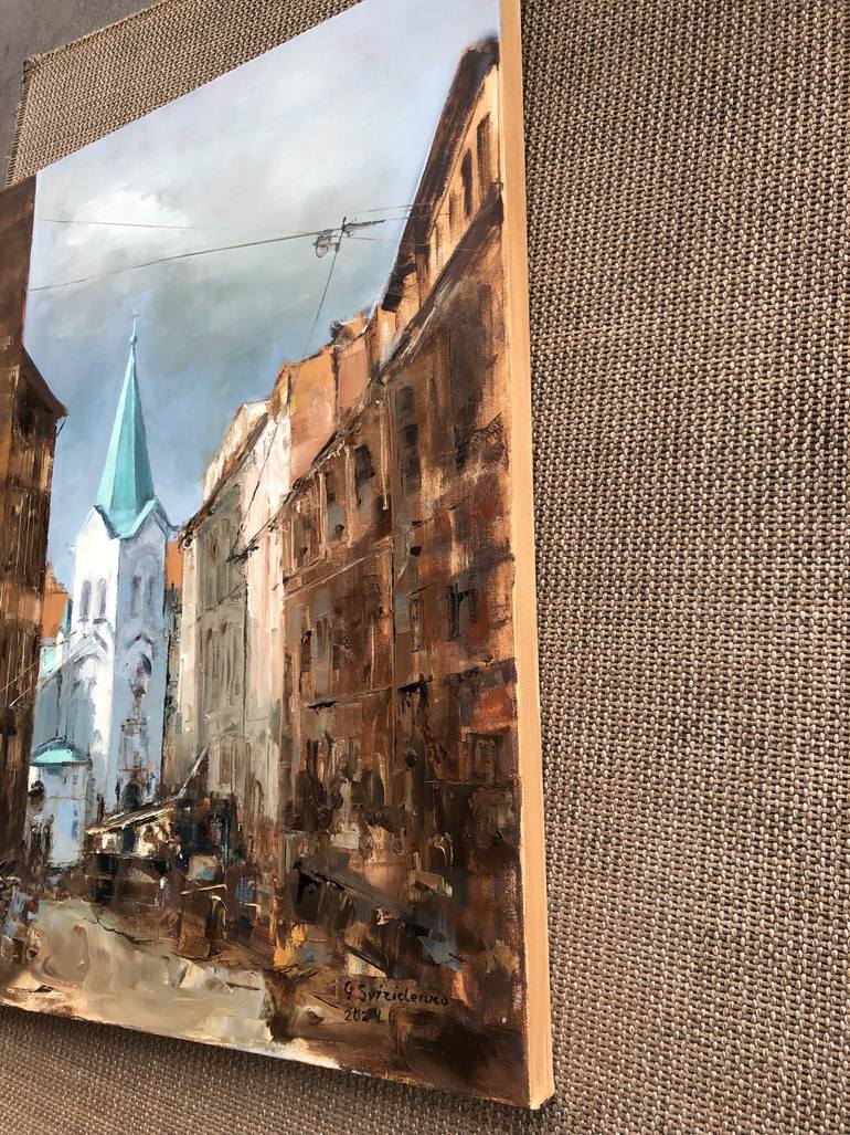 Original Impressionism Architecture Painting by Galina Sviridenko