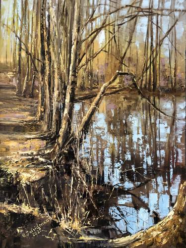 Original Impressionism Landscape Painting by Galina Sviridenko