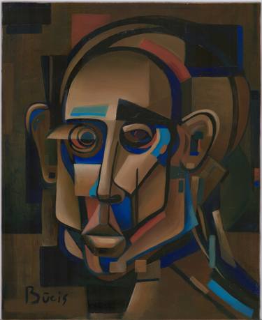 Original Cubism Men Paintings by Kristians Ozolinkevics