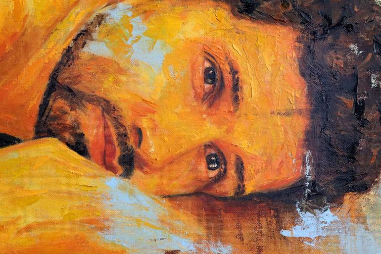 Original Expressionism Portrait Painting by Cristian Gutierrez