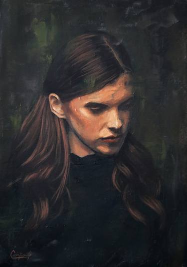 Print of Portrait Paintings by Cristian Gutierrez