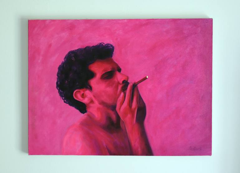 Original Contemporary Portrait Painting by Cristian Gutierrez