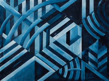 Print of Geometric Paintings by Sebastian Farah Modern Art