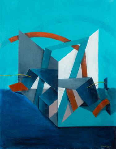 Print of Modern Geometric Paintings by Sebastian Farah Modern Art