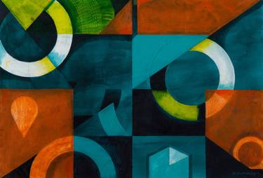 Original Modern Geometric Paintings by Sebastian Farah Modern Art