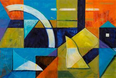 Original Geometric Paintings by Sebastian Farah Modern Art