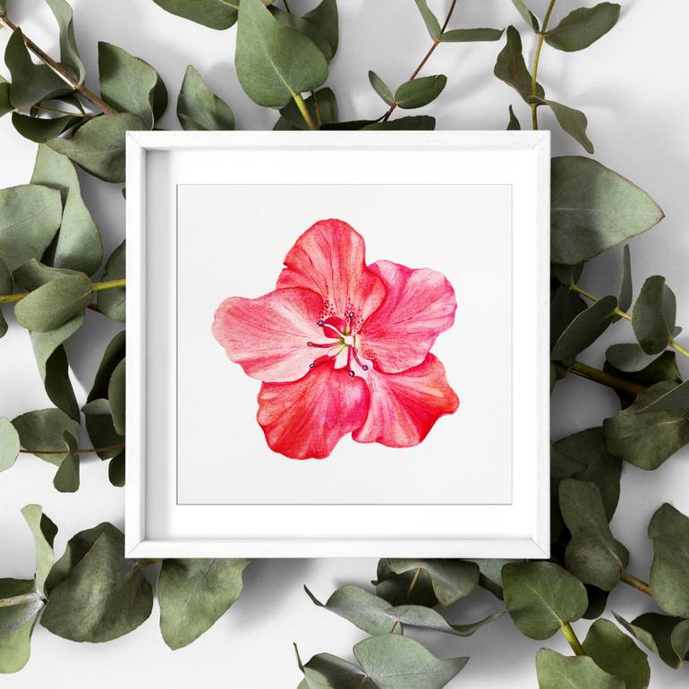 Original Figurative Floral Painting by Maryna Pohorielko
