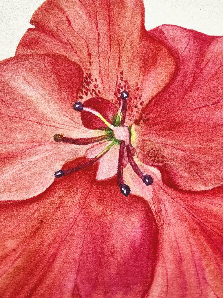 Original Figurative Floral Painting by Maryna Pohorielko