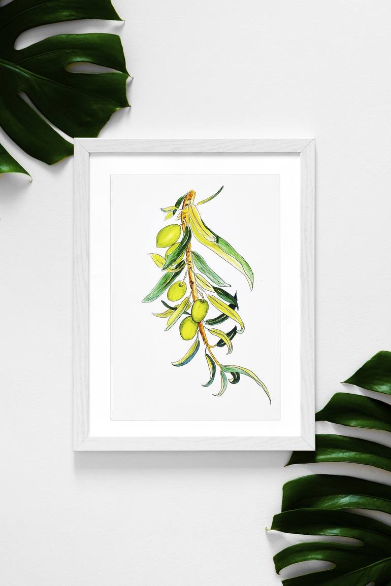 Original Illustration Botanic Painting by Maryna Pohorielko