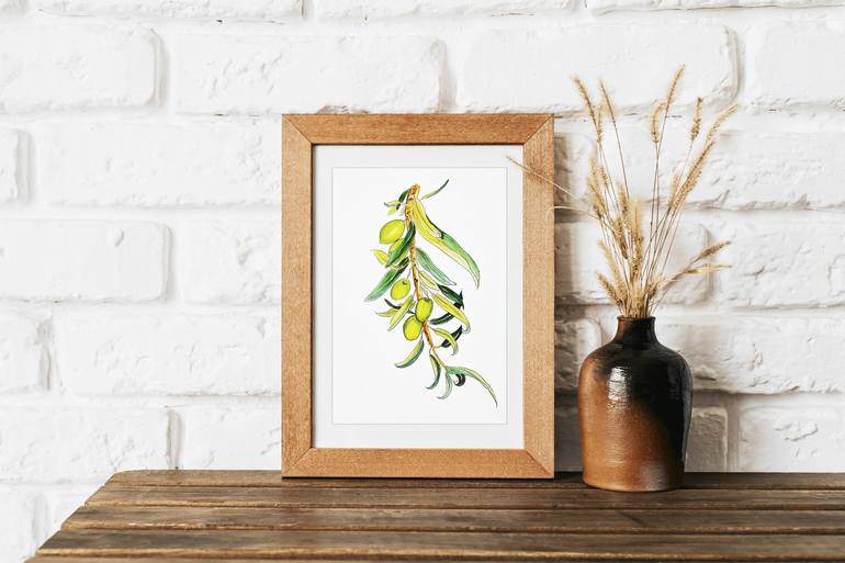 Original Illustration Botanic Painting by Maryna Pohorielko