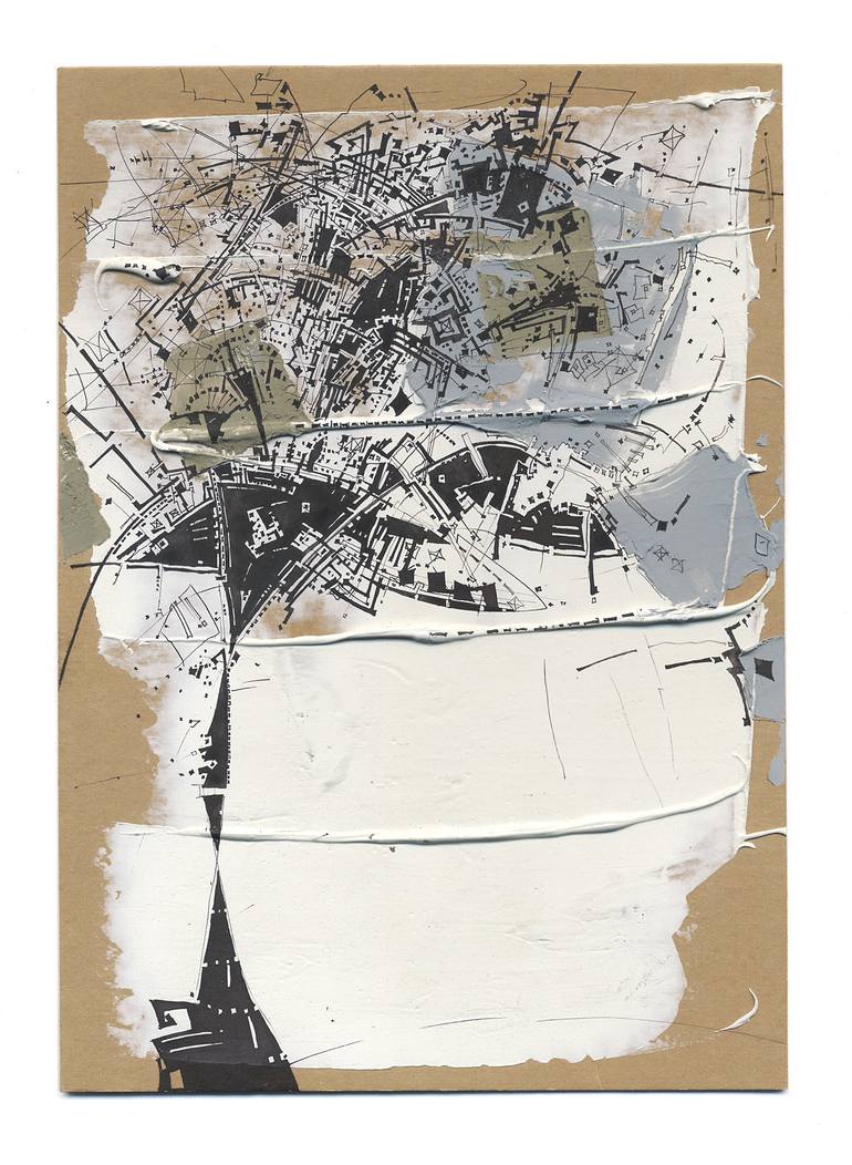 Original Abstract Architecture Drawing by Frank Havermans