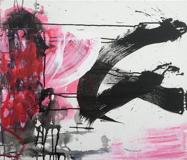 Print of Abstract Calligraphy Paintings by Eliana Sá
