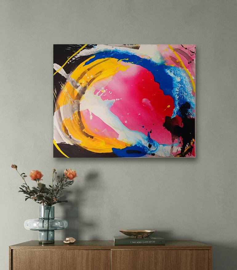 Original Abstract Expressionism Outer Space Painting by Eliana Sá