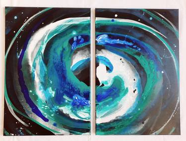 Original Abstract Outer Space Paintings by Eliana Sá