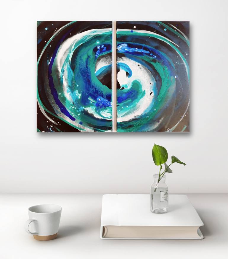 Original Outer Space Painting by Eliana Sá