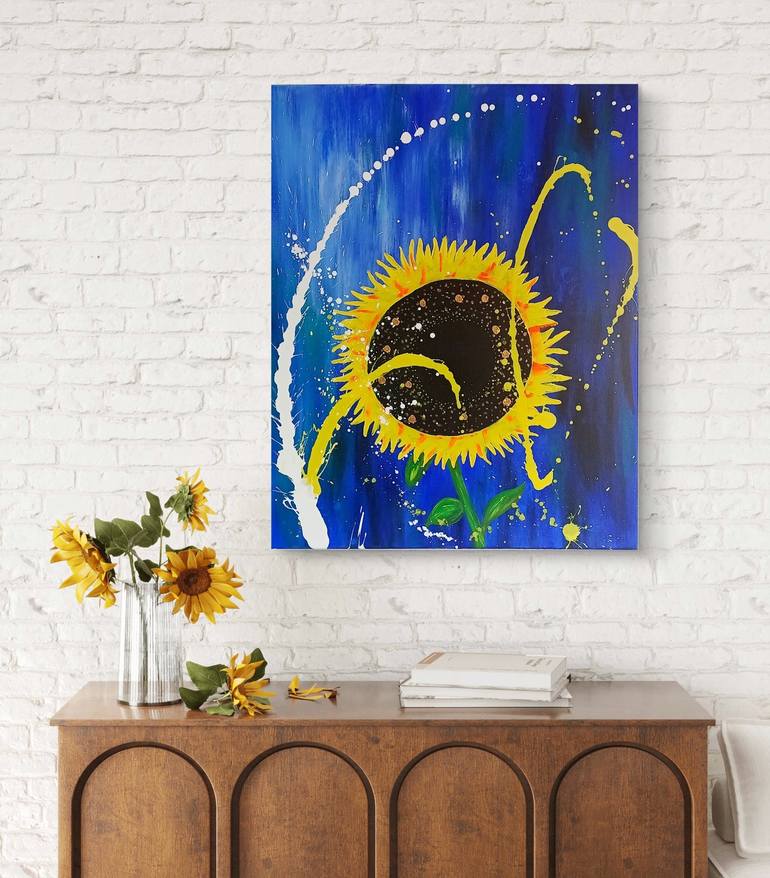 Original Abstract Expressionism Floral Painting by Eliana Sá