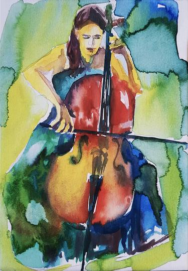 Original Expressionism Music Drawings by Anđela Milošević