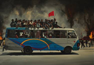 Original Conceptual Politics Paintings by Hongsheng Xie