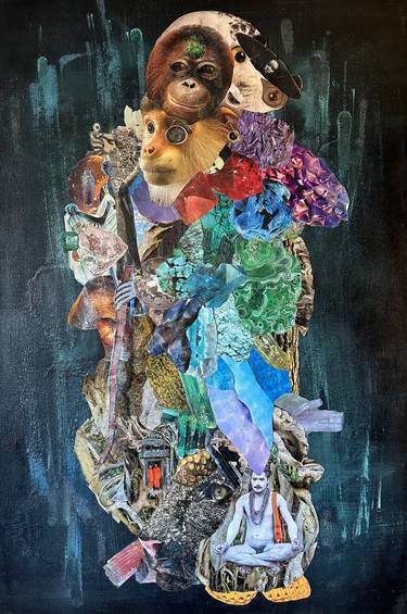Original Abstract Collage by Shela Muya