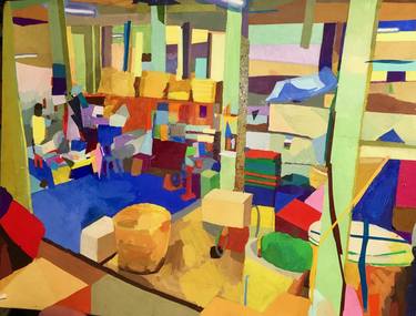 Print of Abstract Interiors Paintings by Jonathan Butterick