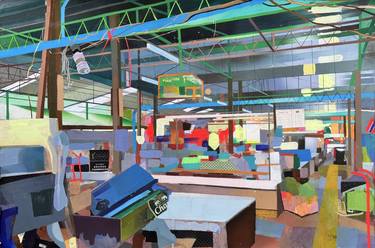 Original Abstract Cities Painting by Jonathan Butterick