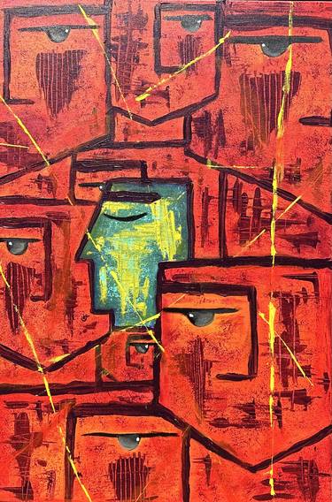 Original Cubism Abstract Paintings by Divya Kamat