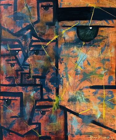Original Cubism Abstract Paintings by Divya Kamat