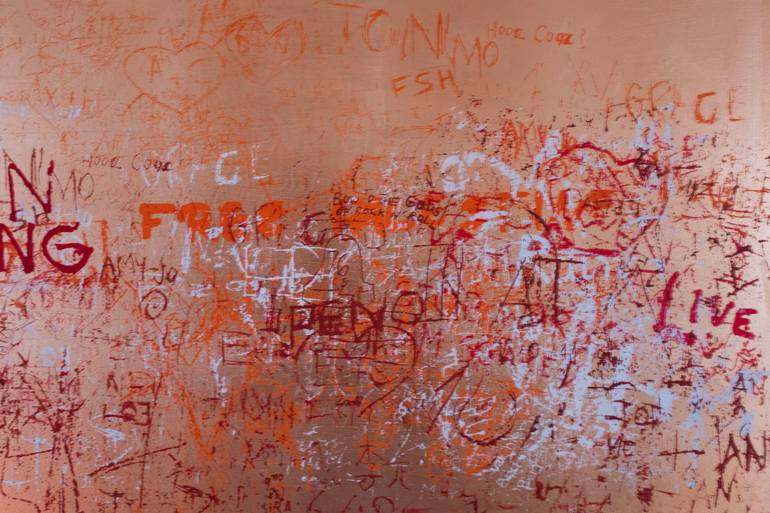 Original Abstract Graffiti Mixed Media by Anna Zuber