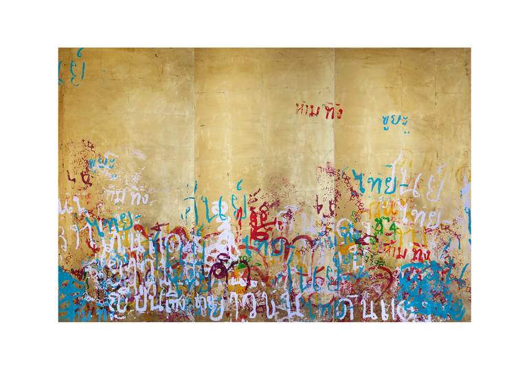 Original Abstract Expressionism Graffiti Painting by Anna Zuber