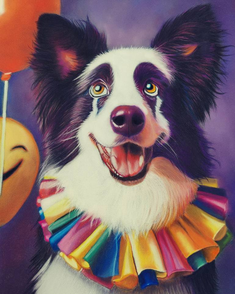 Original Contemporary Dogs Drawing by Roberta Dotti