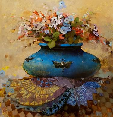 Original Realism Floral Paintings by Merab Gagiladze