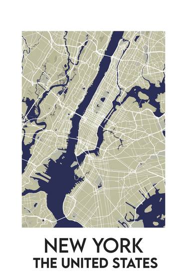 United states New York city map thumb