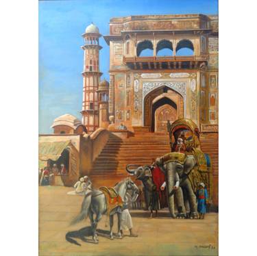 Print of Architecture Paintings by Naeem Rind