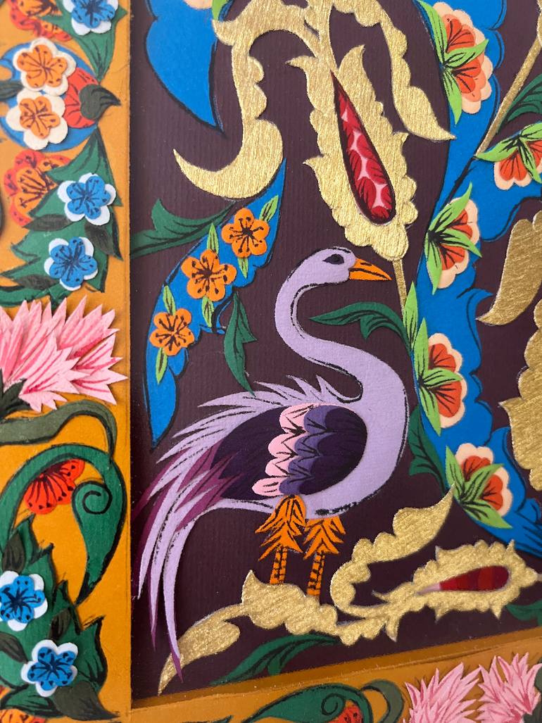 Original Folk Patterns Mixed Media by Nagihan Sezgin