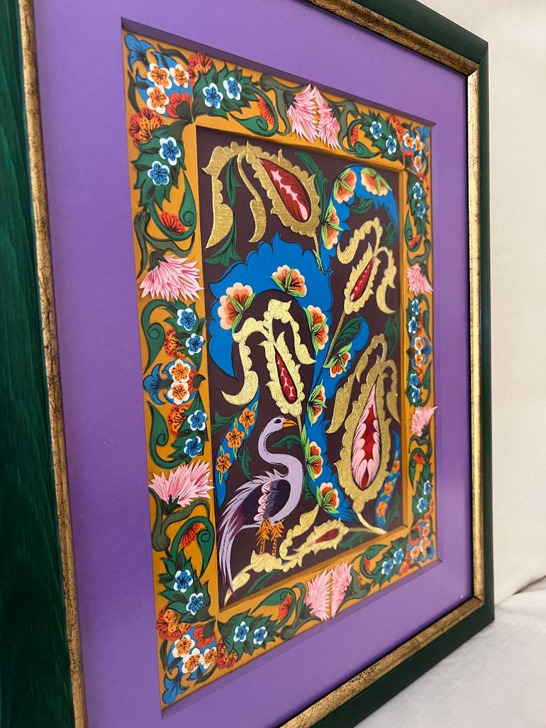Original Folk Patterns Mixed Media by Nagihan Sezgin