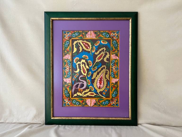 Original Folk Patterns Mixed Media by Nagihan Sezgin