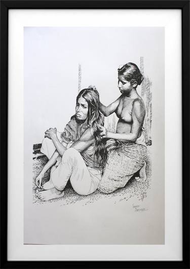 Print of Realism Culture Paintings by Gamini Abeykoon