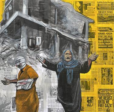 Original Conceptual Cities Mixed Media by Cyril Emmanuel