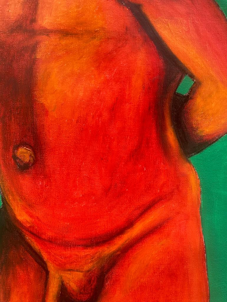 Original Conceptual Nude Painting by Cyril Emmanuel