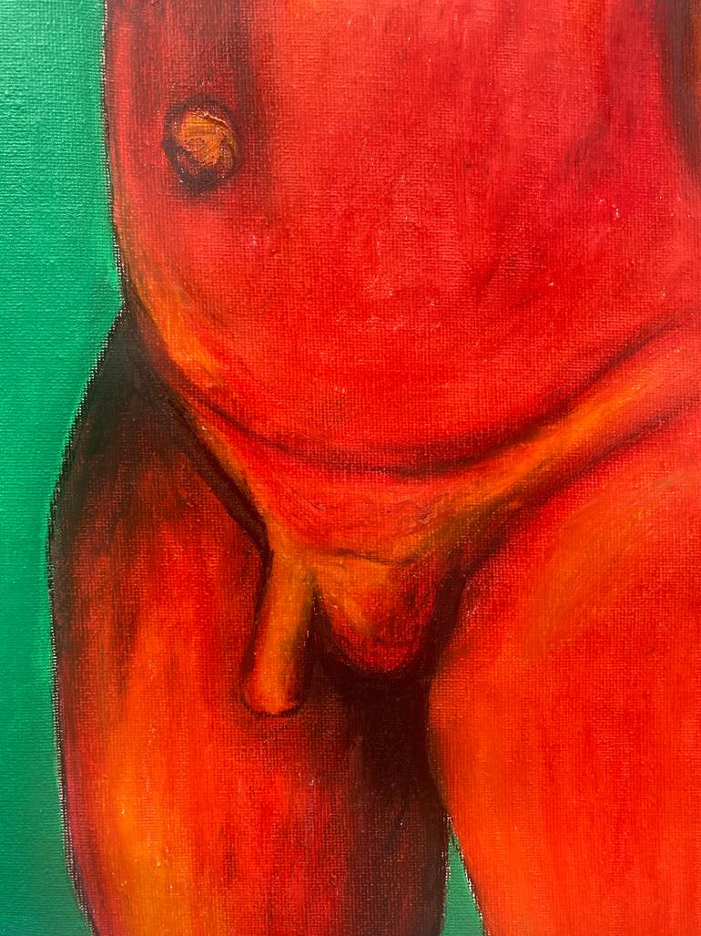 Original Conceptual Nude Painting by Cyril Emmanuel
