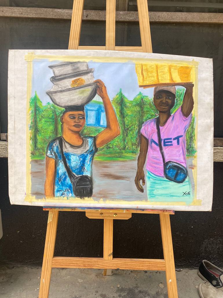 Original Classicism Rural Life Painting by Cyril Emmanuel