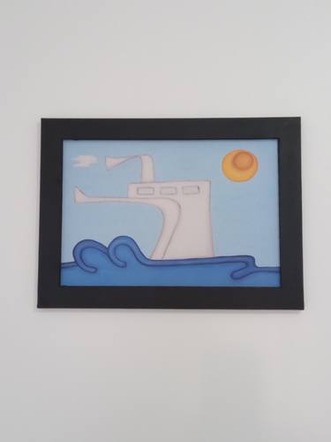 Original Contemporary Boat Paintings by Maria Lica