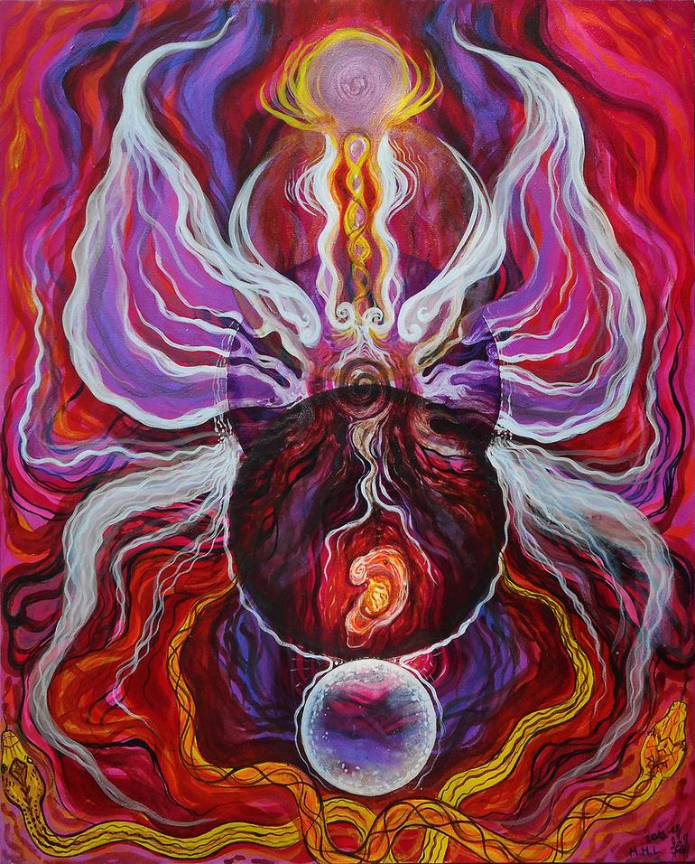 Original Abstract Expressionism Women Painting by Mihaela-Marija LukačEvić
